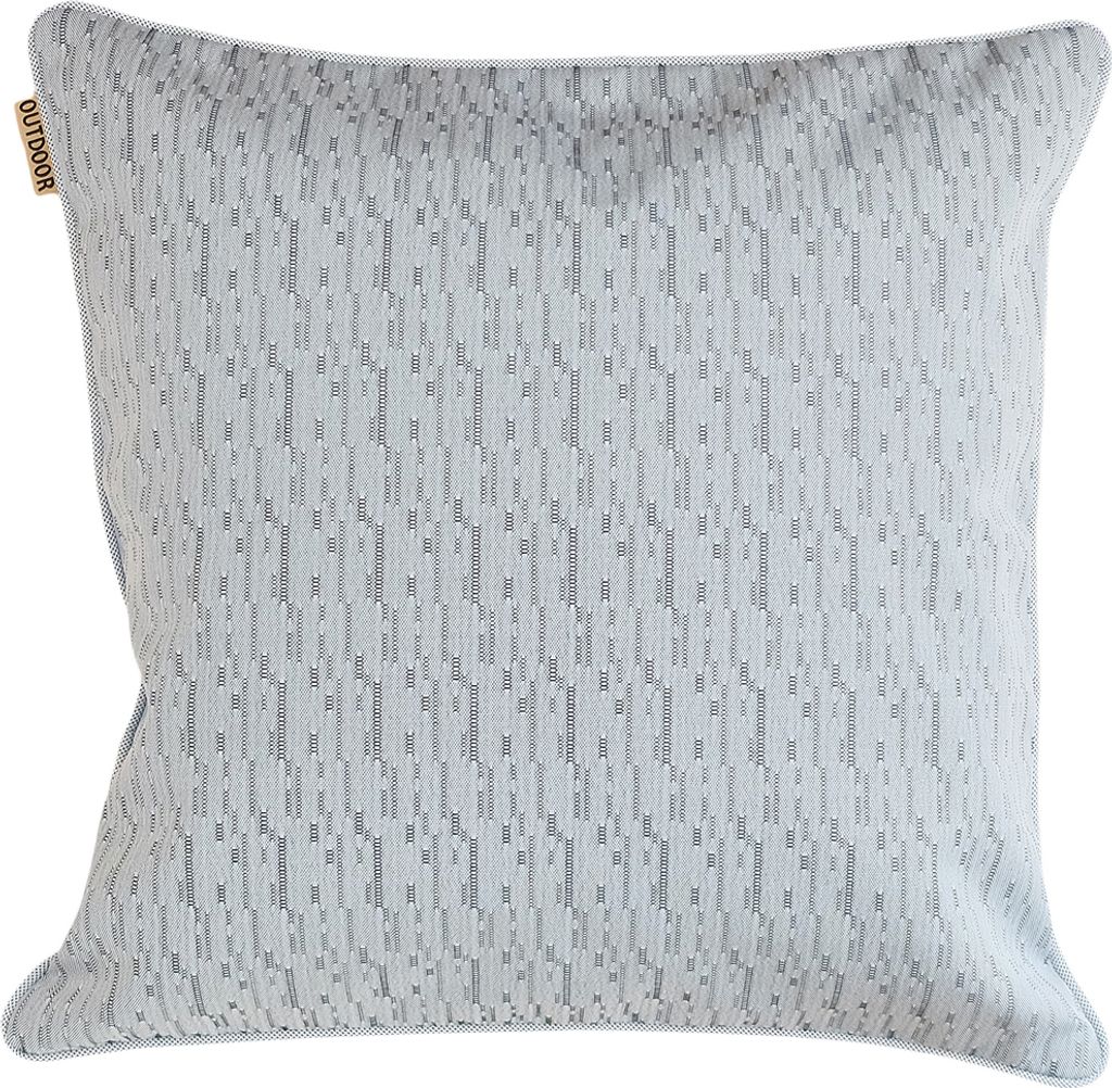 Kissen-Bezug Outdoor Jacquard hellgrau 40x40 cm