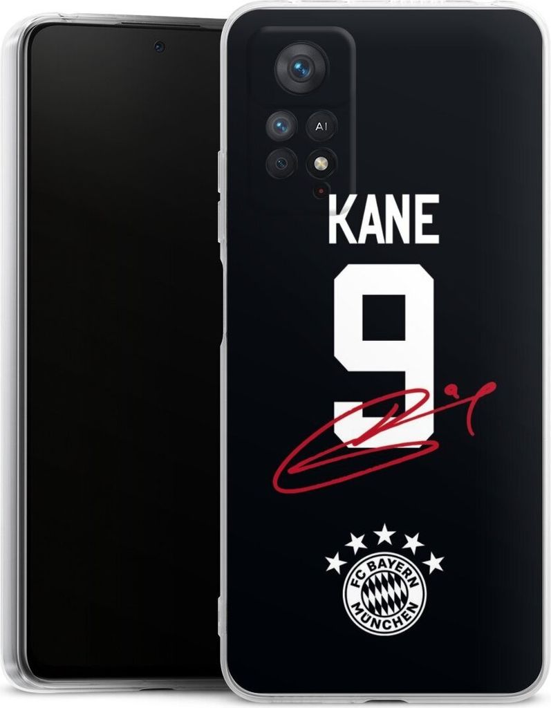 DeinDesign Handyhülle für Xiaomi Redmi Note 11 Pro 5G Silikon Hülle Case Smartphone Schutzhülle FC Bayern München Trikot Harry Kane