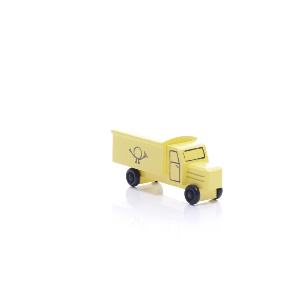 Holzspielzeug Lastenauto Postauto bunt HxBxT 3,5x7,5x3cm NEU