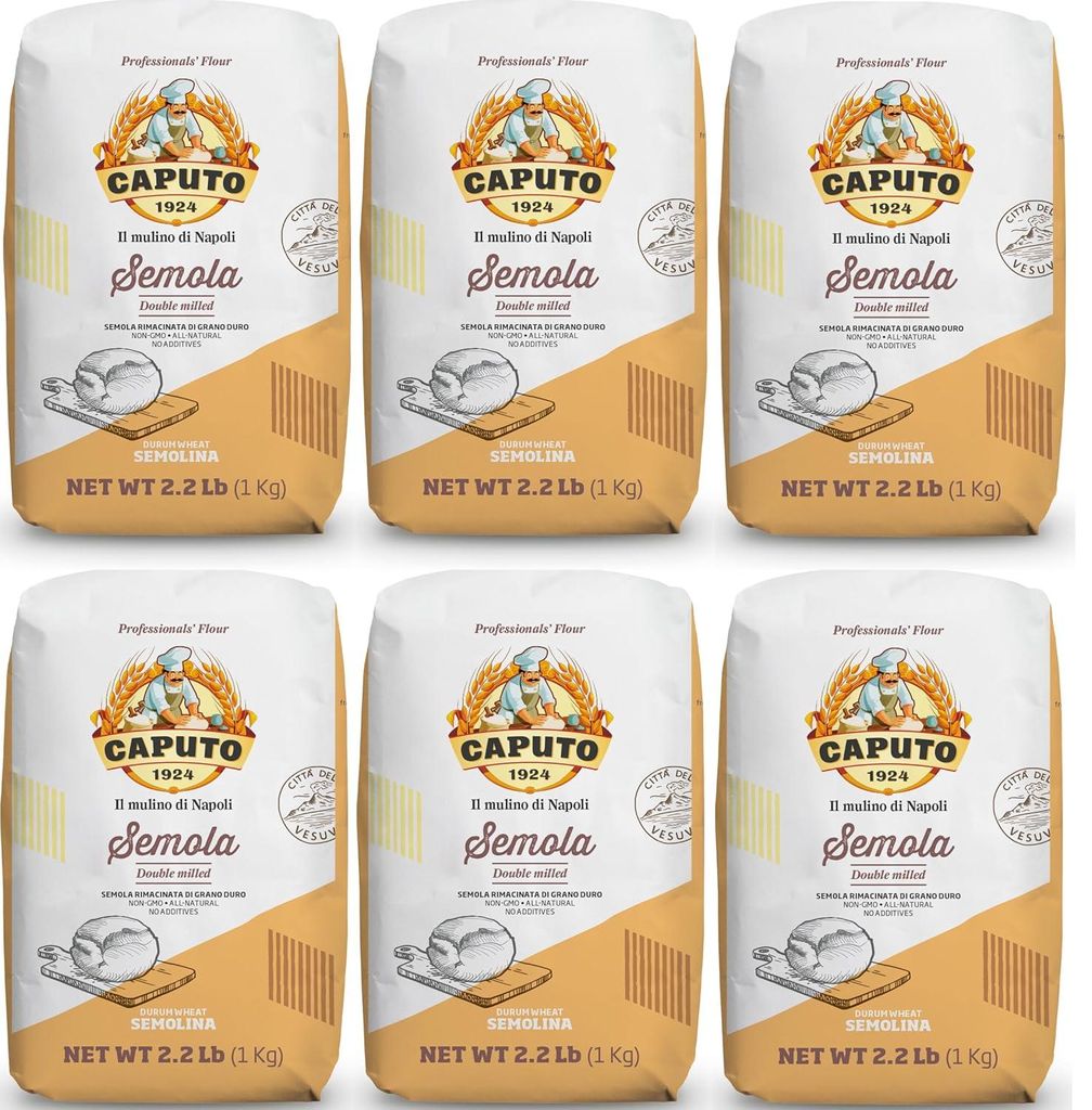 Semola Rimacinata-Nudelmehl 1 kg – Caputo 6x Produktbild 
