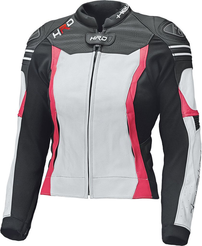 Held Street 3.0 Damen Motorrad Lederjacke, weiß/pink, 38