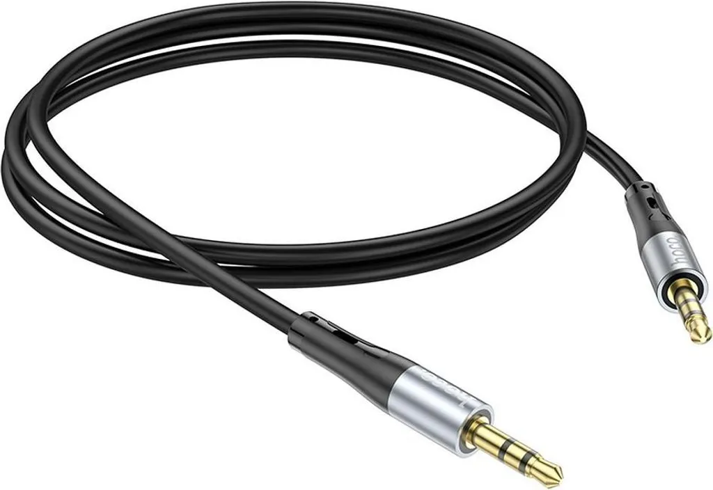 Cavo AUX 3.5mm Hoco UPA22 Nero 1m - Resistente e Flessibile per Viaggi