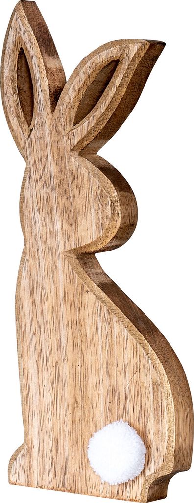 Hase H25cm Mangoholz Holz Osterhase Osterdeko Produktbild 