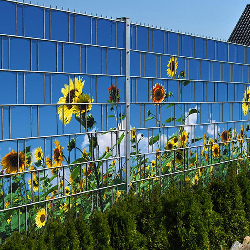 Sichtschutz SONNENBLUMEN Zaun Sichtschutzstreifen 2,5m x Produktbild 