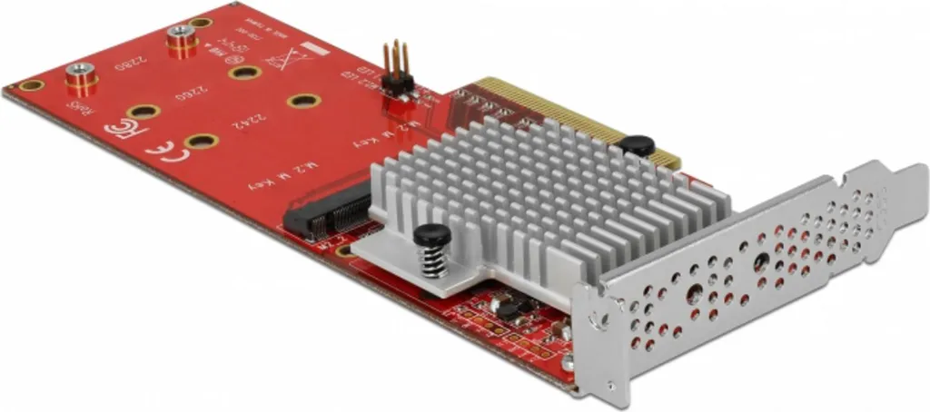 Carte contrôleur double NVMe M.2 format compact PCI Express x8