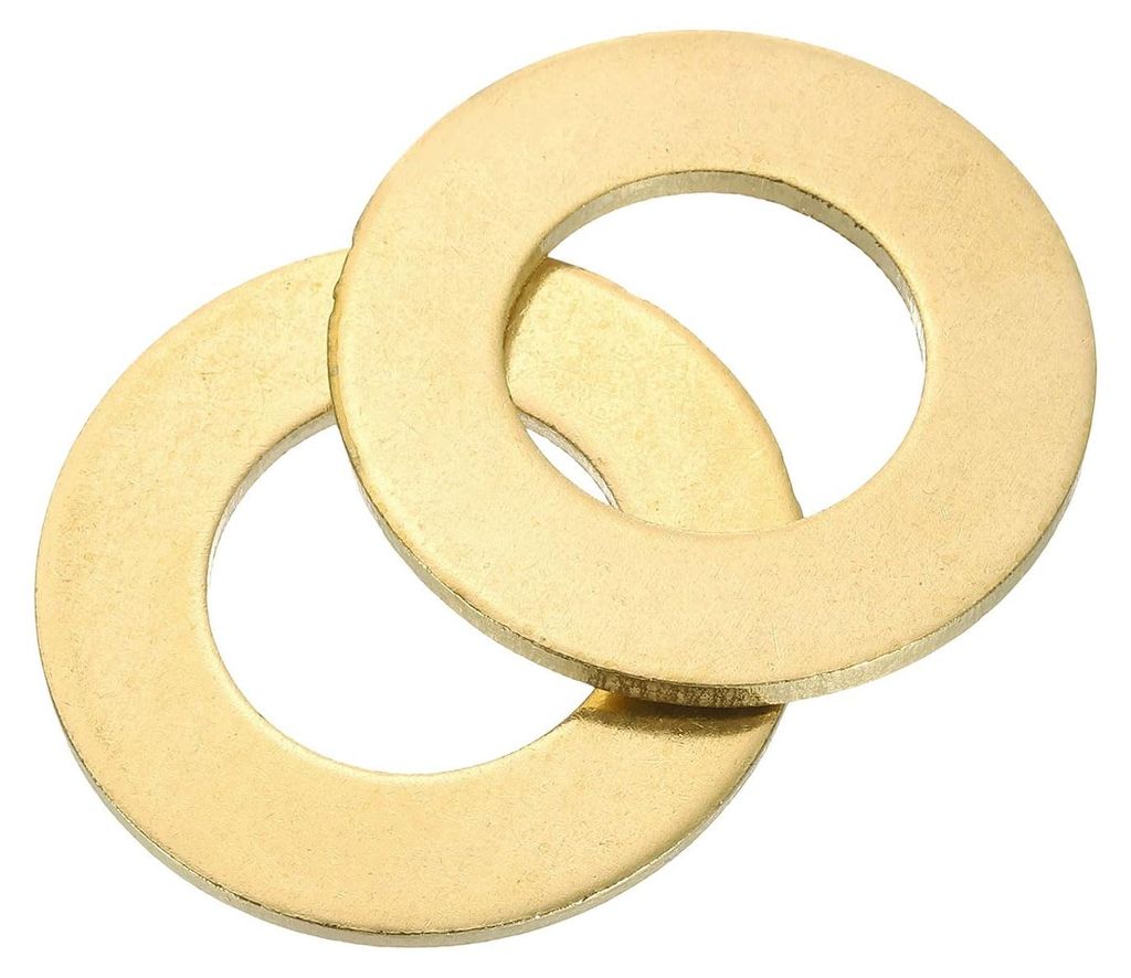 Set mit 2 Ringen, M24 x 44 mm x 2,5 mm Messingringe, flache Sicherungsringe, Dichtungsringe, Metallringe für Schrauben, Bolzen und Muttern