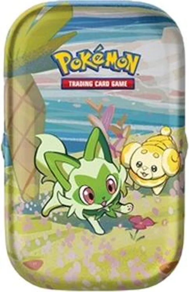 Rangement Cartes Pokémon Mini Tin Sprigatito pour Dresseur Voyageur