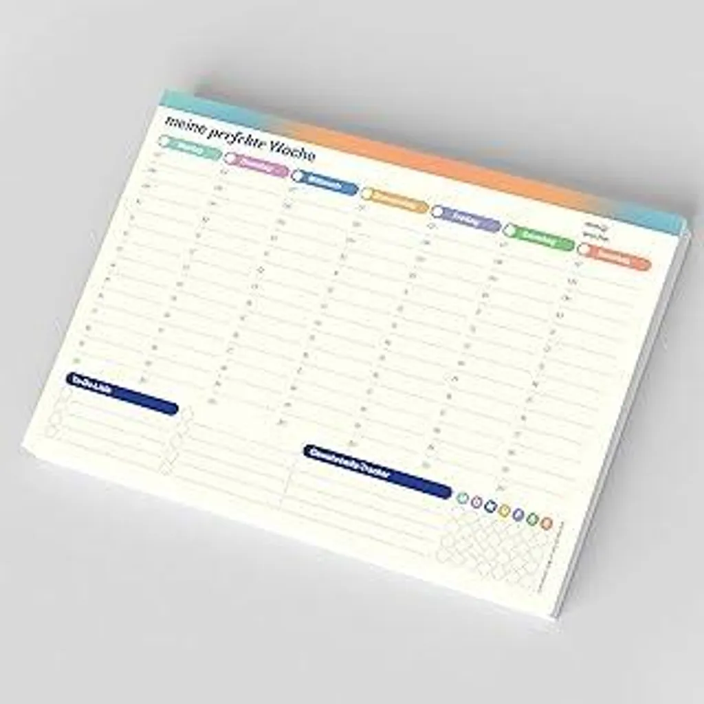 Sottomano Agenda Settimanale Professionale A4 - 50 Fogli Premium