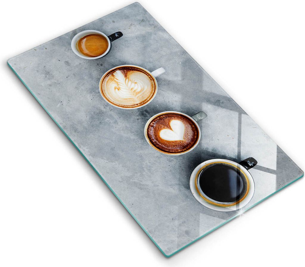 Abdeckung Glas - Küchenabdeckung - 30x52 cm - Abdeckplatte - Küche - Kaffeetassen