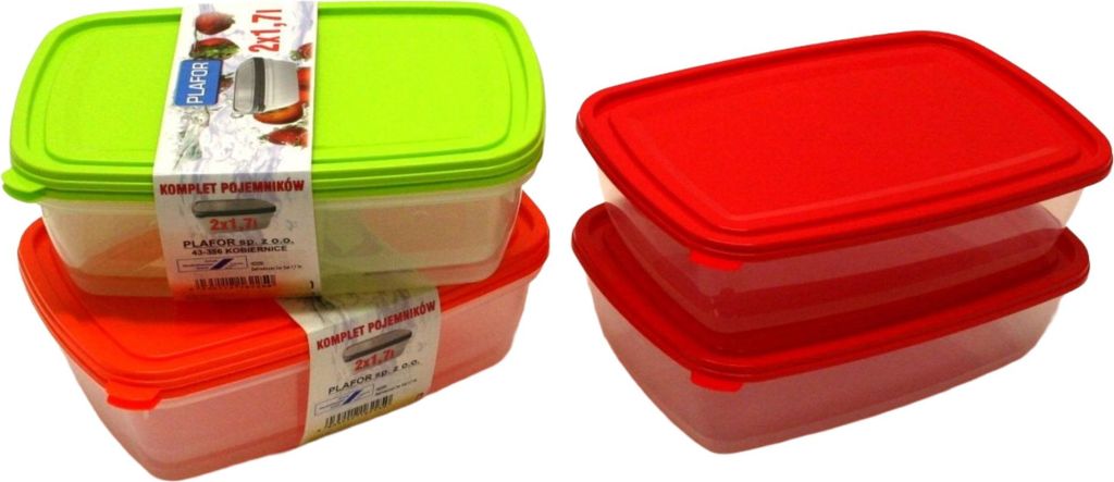 Gefrierdosen 2er Set 1,7 Liter - diverse Farben