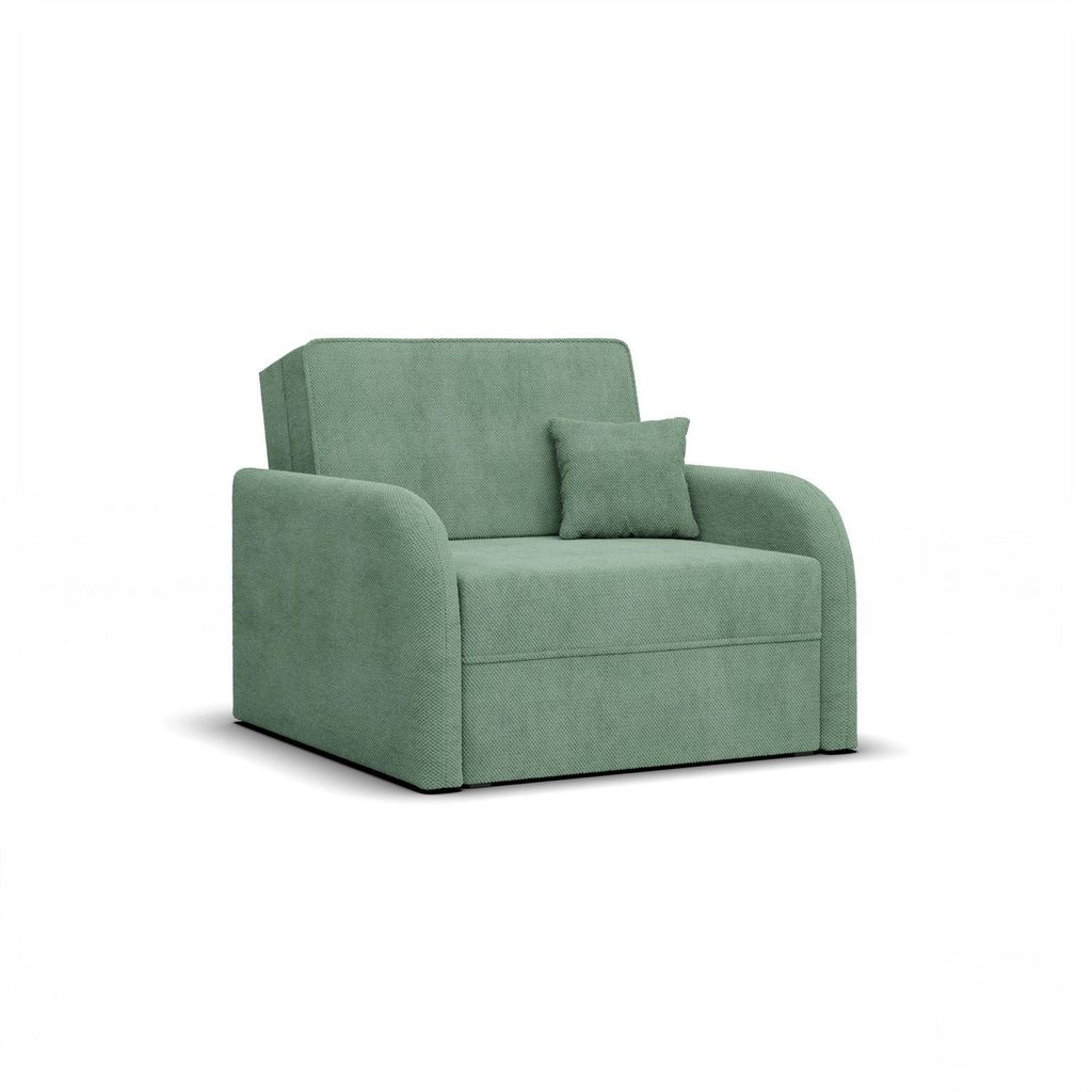 Sessel mit Schlaffunktion, Schlafsessel für Wohnzimmer, SOMO 80cm, Grün