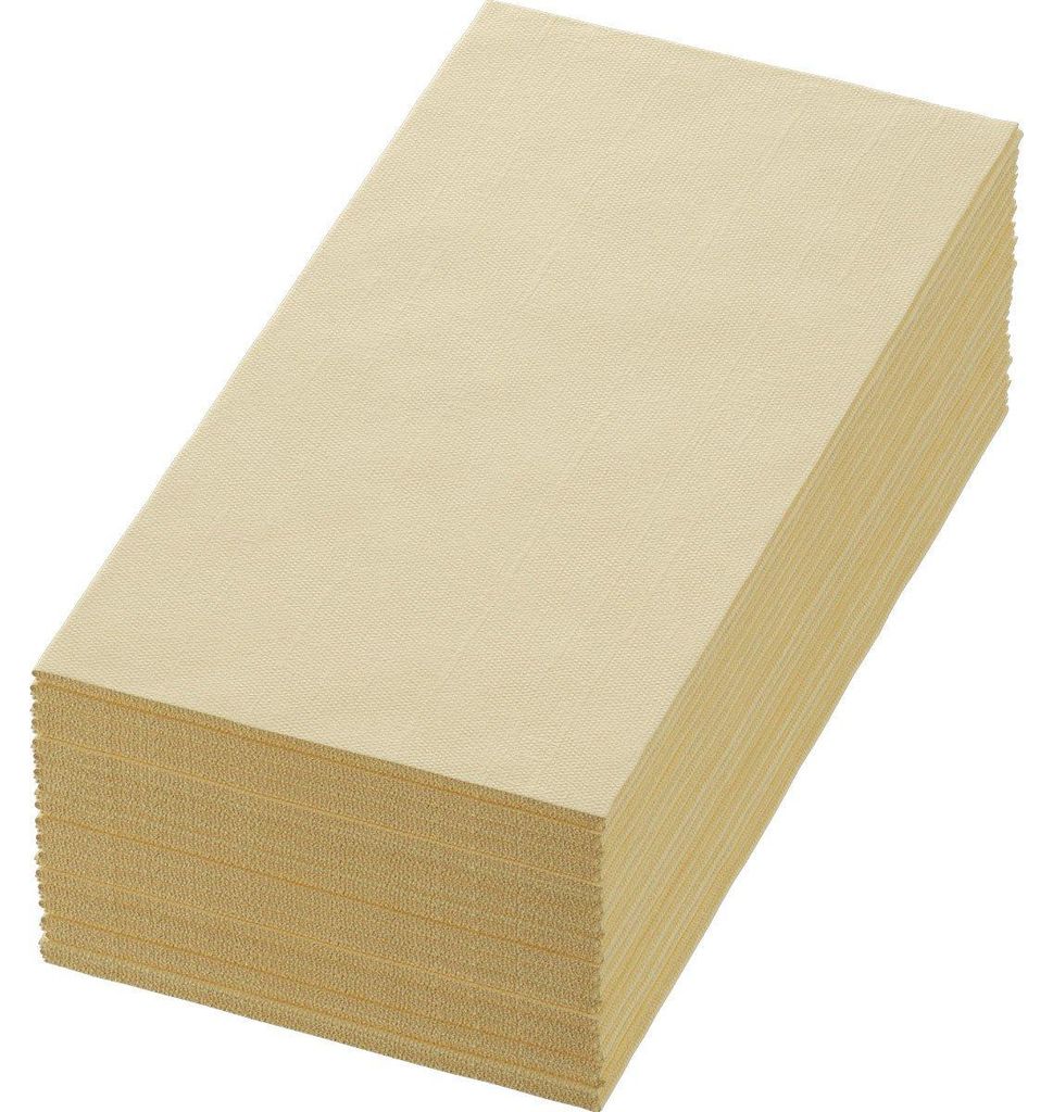 6x -Dunisoft-Servietten 40 x 40 cm 1/8 Buchfalz cream | Packung (60 Stück)
