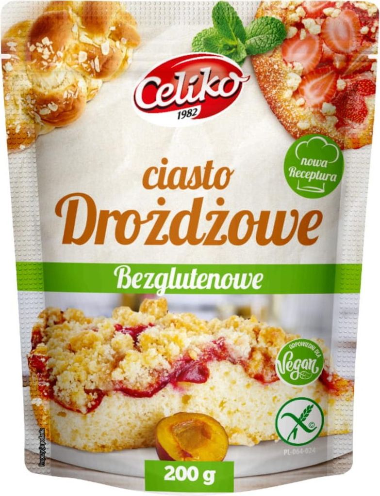 MIESZANKA DO WYPIEKU CIASTA DROŻDŻOWEGO BEZGLUTENOWA 200 g Zdjęcie produktu 