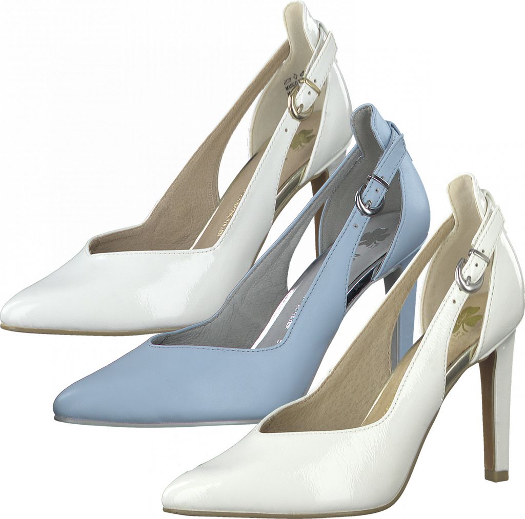 MARCO TOZZI Damen Stiletto Pumps High Heels Schnalle 2-82401-28, Größe:41 EU, Farbe:Weiß
