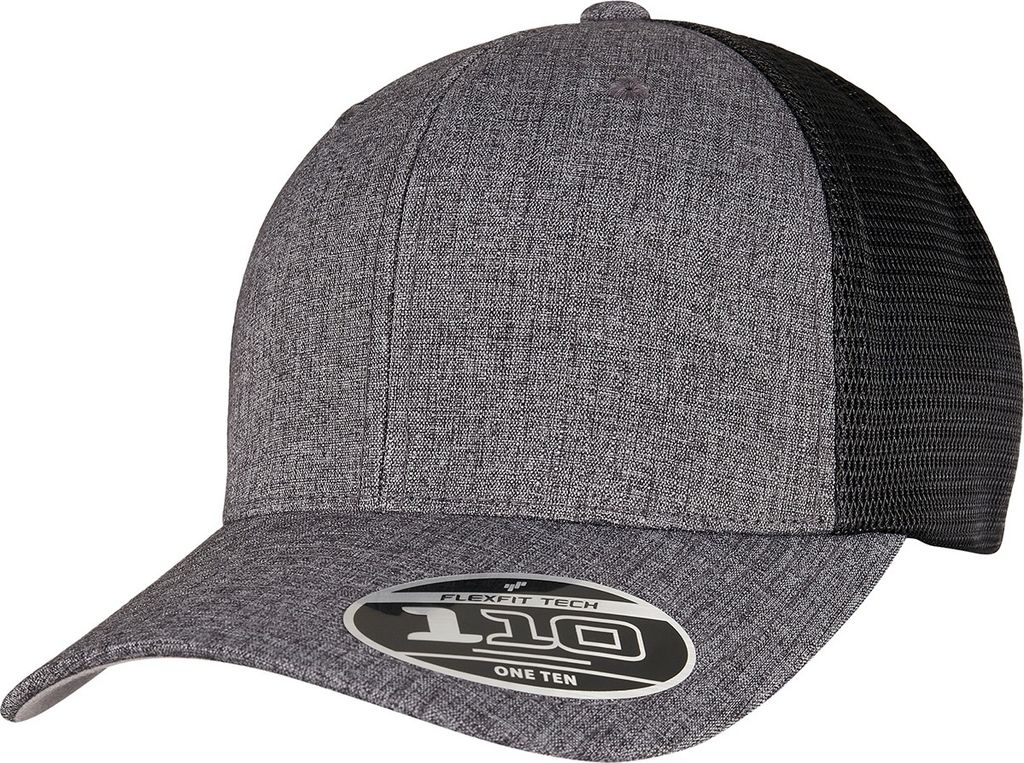 Flexfit - Herren/Damen Uni Zweifarbig - Kappe "110", Netzmaterial RW8014 (Einheitsgröße) (Anthrazit/Schwarz meliert)