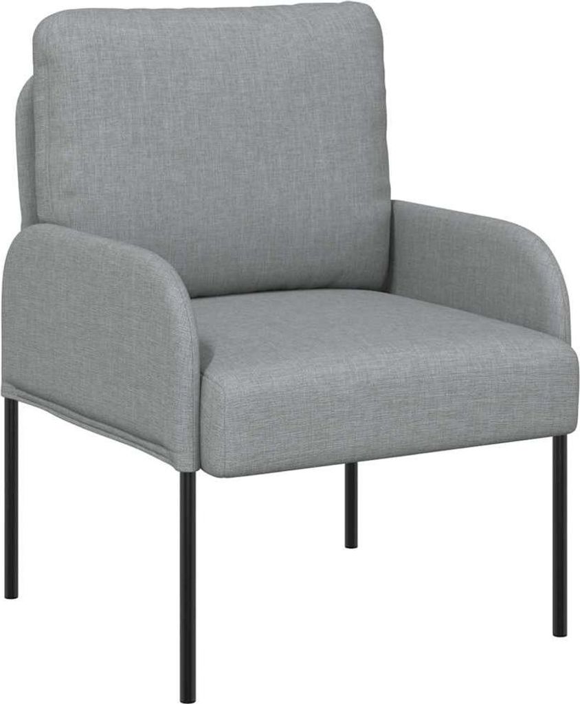 vidaXL Sofas mit Kissen 55cm Hellgrau Sperrholz