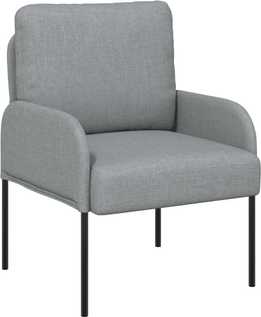 vidaXL Divani con cuscini 55 cm Grigio chiaro Compensato
