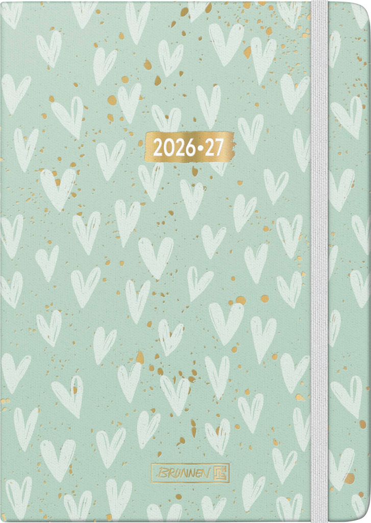 Schülerkalender 2026/2027 "Hearts" | A5, Textil Produktbild 