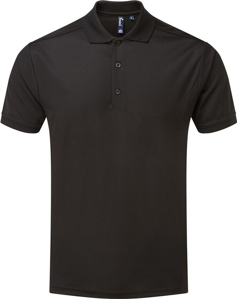 Premier - "Coolchecker" Poloshirt für Herren PC5596 (XXL) (Schwarz)