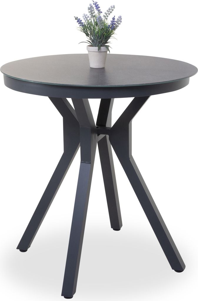 Gartentisch outdoor COMO DH 70x75 cm grau Outdoortisch Balkontisch