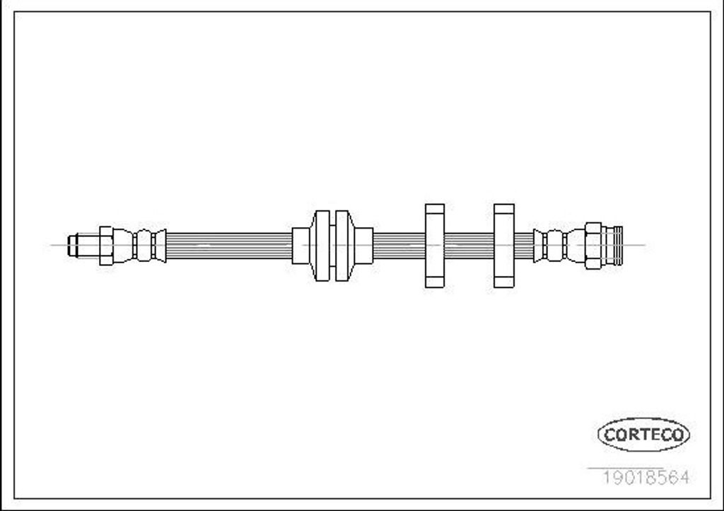 CORTECO 19018564 Bremsschlauch Vorne für FIAT BRAVO I (182) Produktbild 