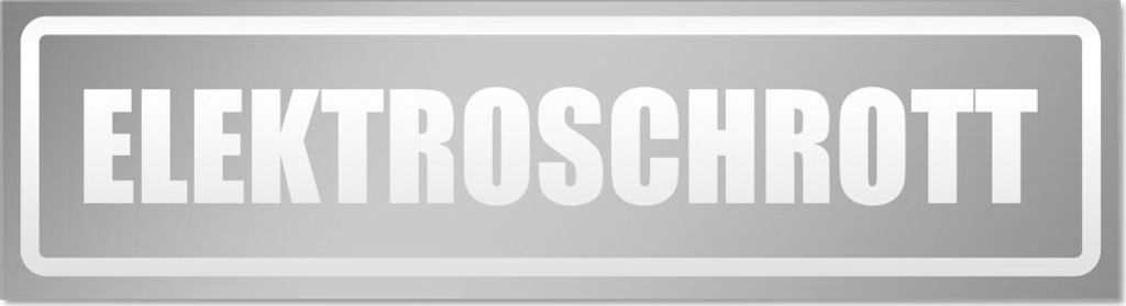 Elktroschrott invertiert Magnetschild Schild magnetisch