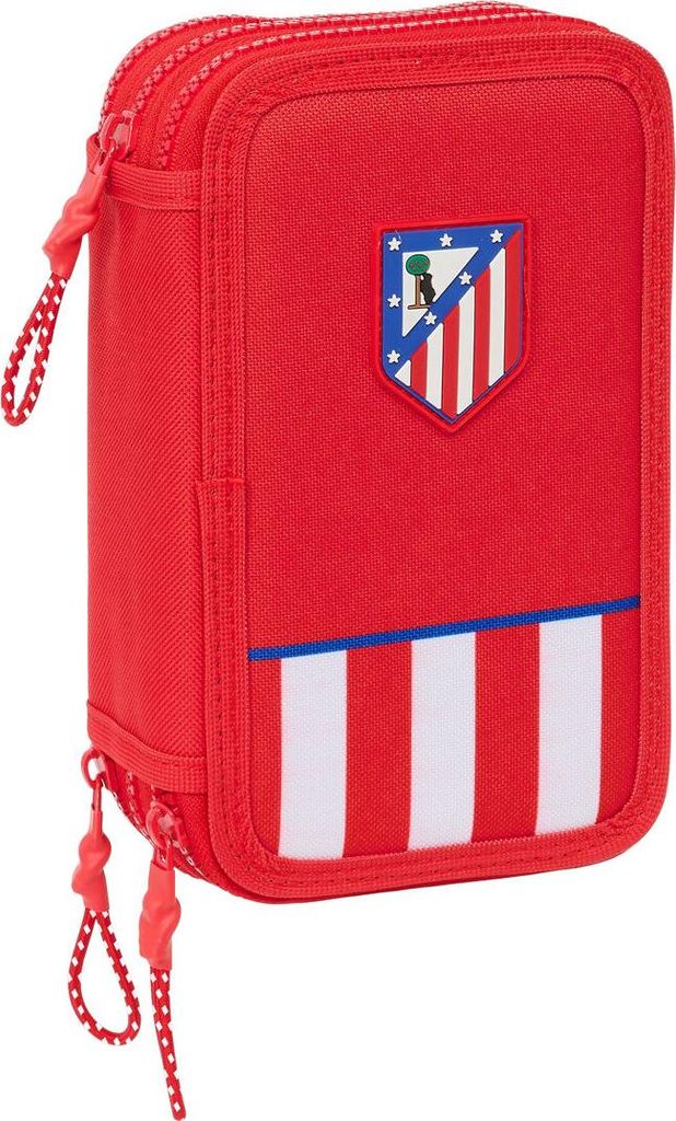 Dreifaches Federmäppchen Atlético Madrid Rot 12,5 x 19,5 x 5,5 cm 36 Stücke