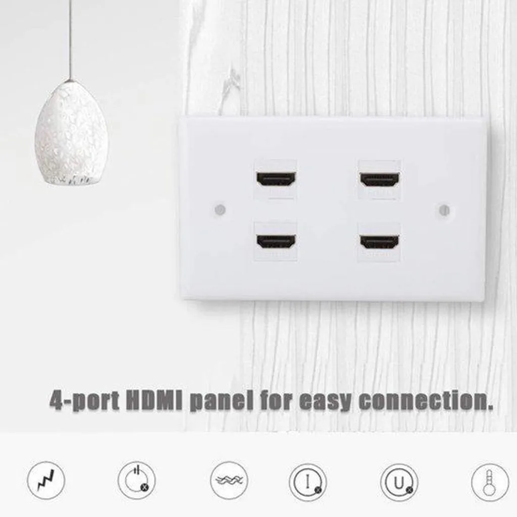 Prise HDMI pour Panneau Mural TV - Solution de Câblage Invisible Salon