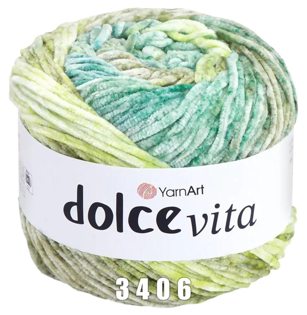 YarnArt Dolce Vita (150g/260m) 3406 grün Produktbild 