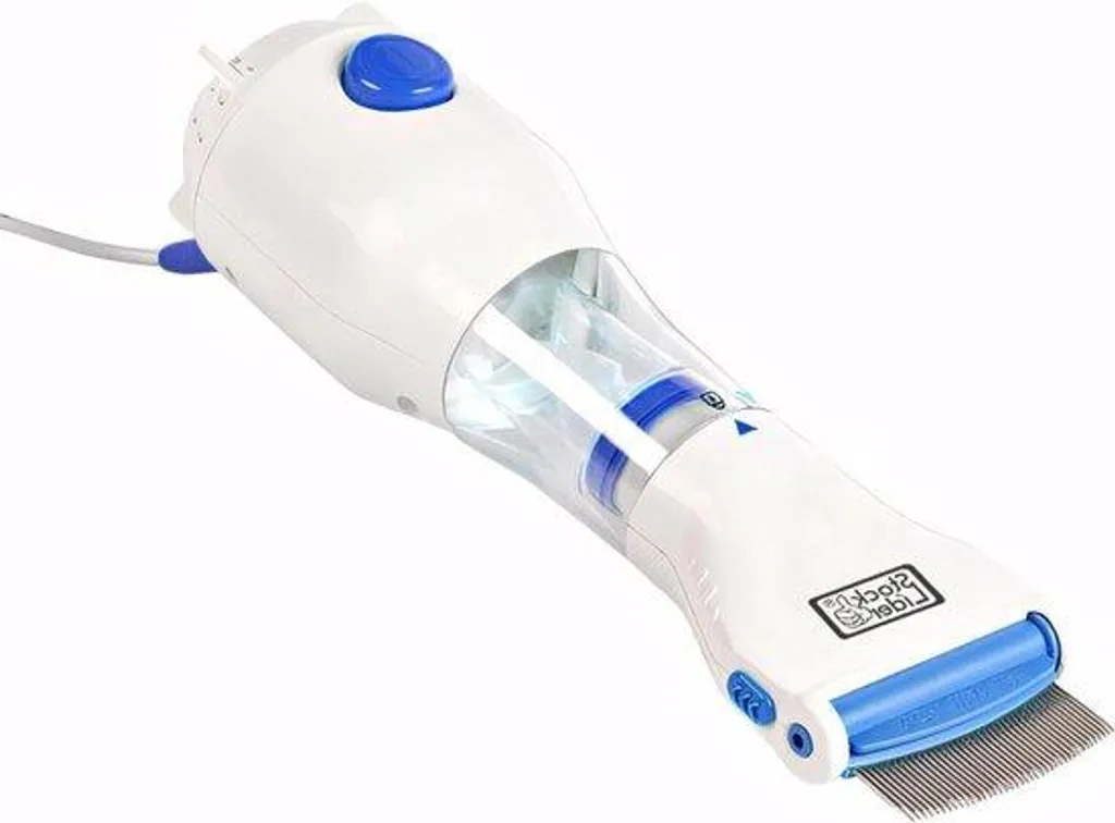 Peigne électrique anti-poux avec dents inox et système de détection sonore