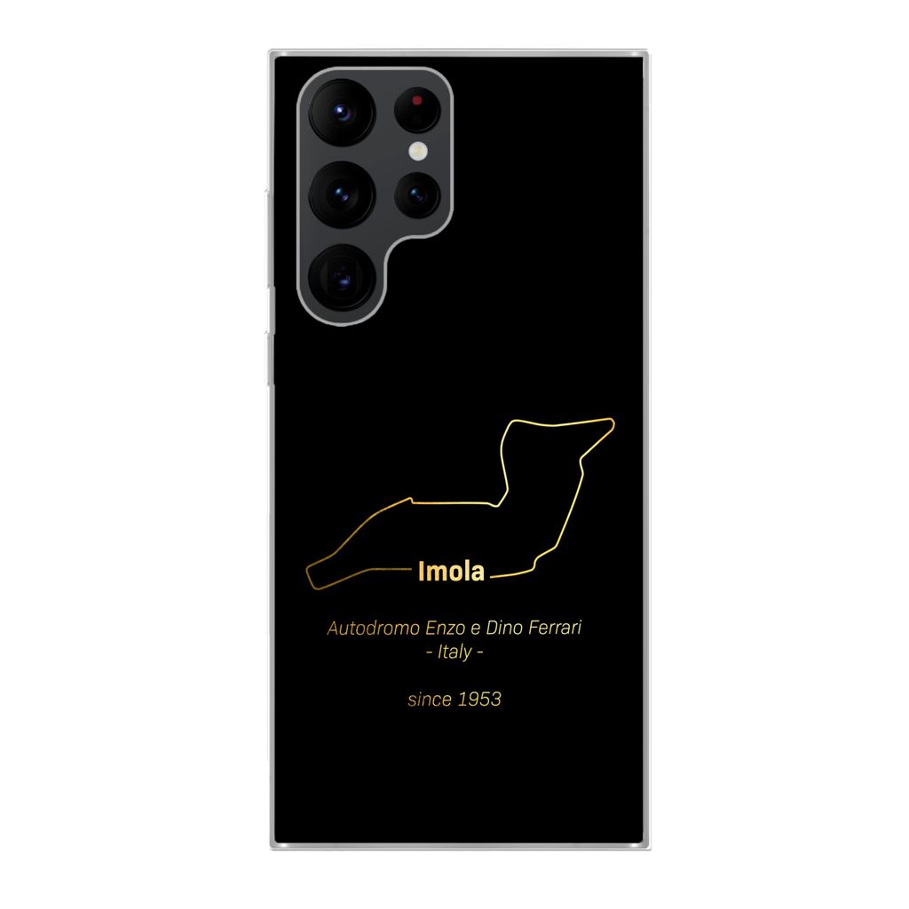 MuchoWow Handyhülle Schutzhülle Hülle für Samsung Galaxy S22 Ultra Formel 1 - Imola - Rennstrecke Silikon Softcase Handy Hülle - Abbildung