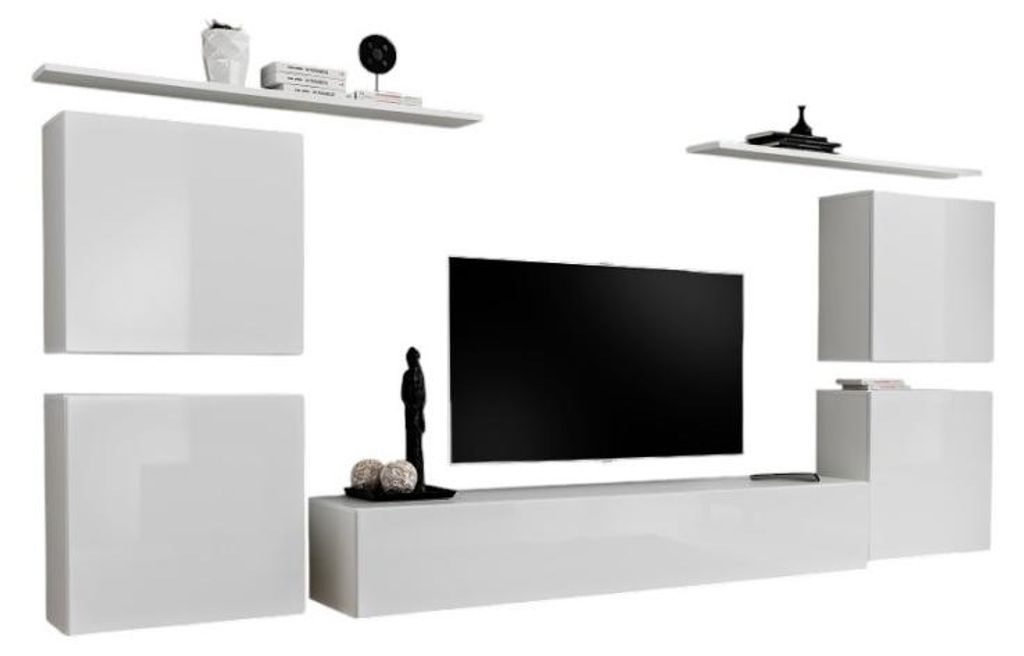 Meublorama AM-SWITCH 4-WW SW 4*7C/98KG, 2 Regale, 5 Tür(en), Weiß, Mitteldichte Faserplatte (MDF), 400 mm, 3200 mm