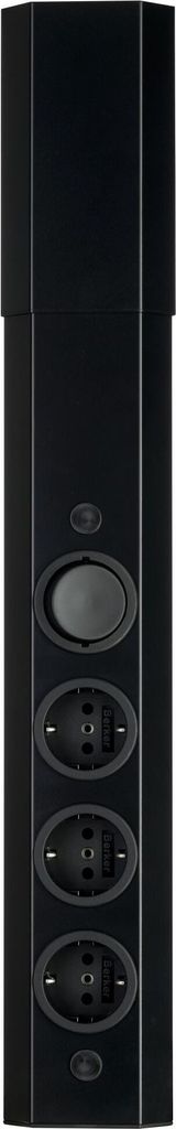 Naber Ecksteckdose Mira Eck small S, schwarz matt