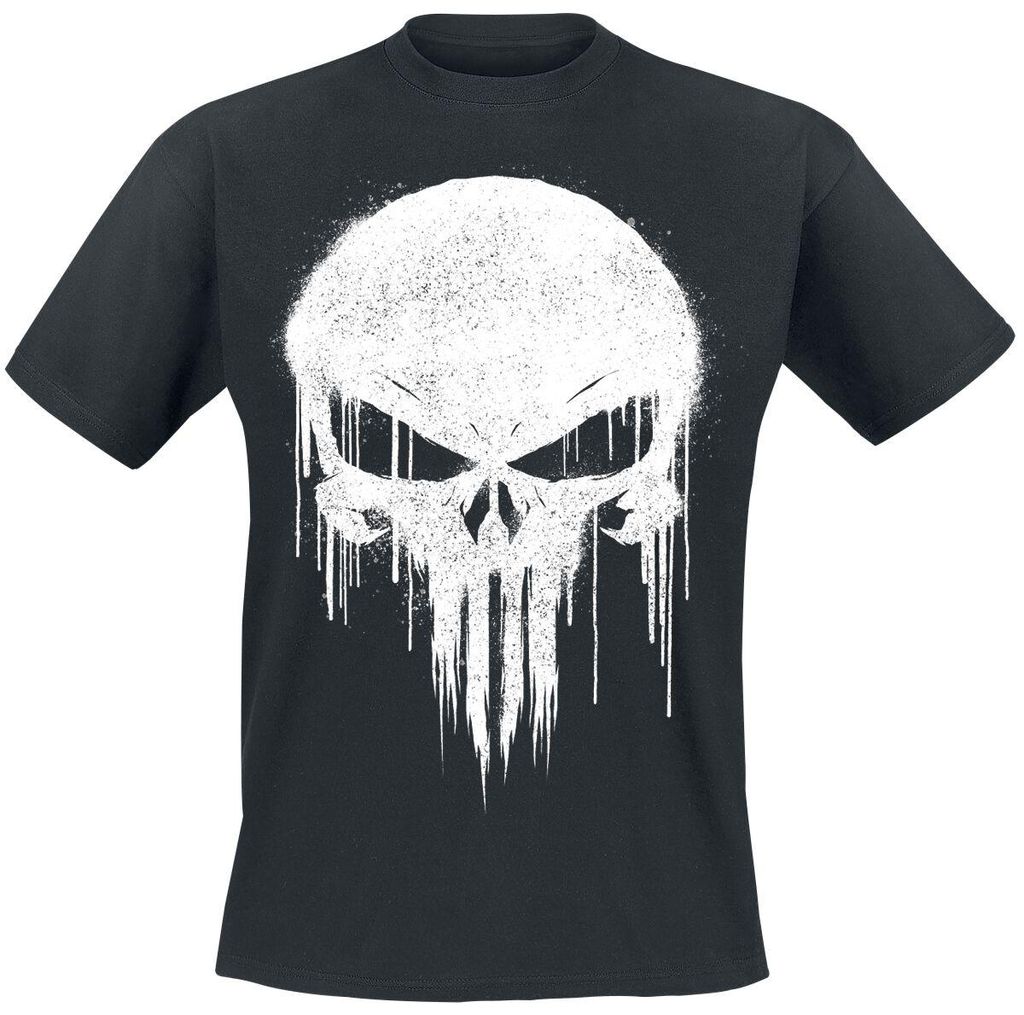 The Punisher T-Shirt Herren Graffiti Skull schwarz S