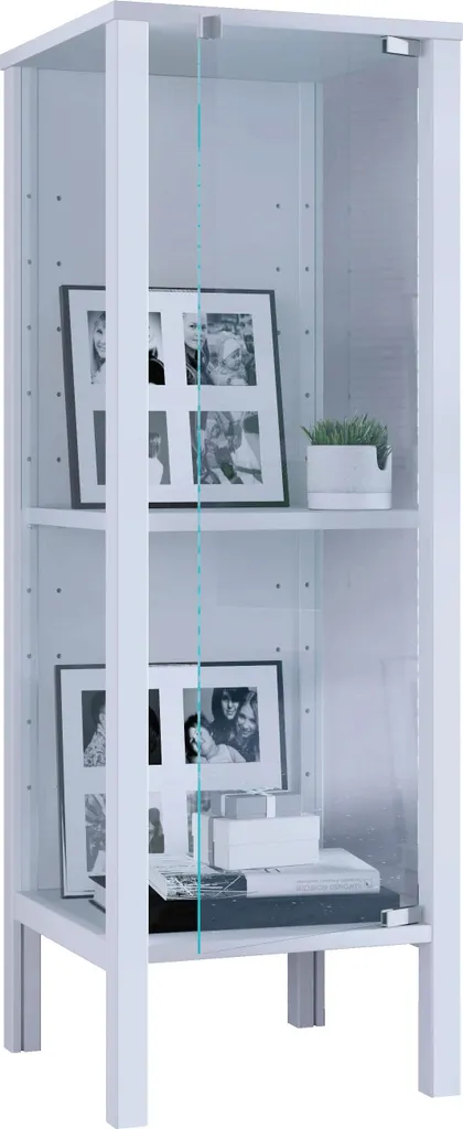 Meuble vitrine en verre Jensol pour salon avec étagères et verre ESG