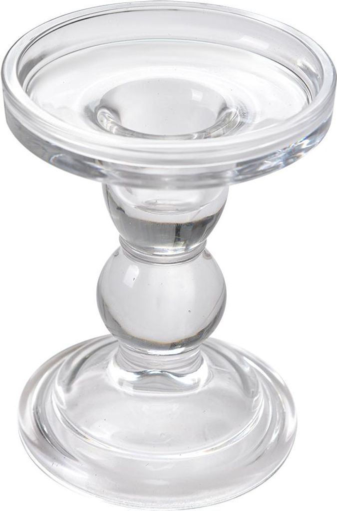 Clayre & Eef Kerzenständer Ø 9x11 cm Transparant Glas