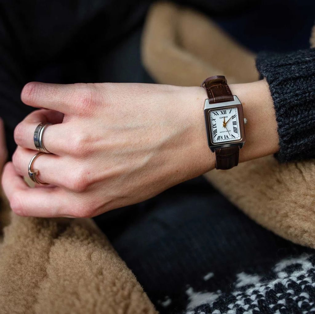 Damenuhr Eckig Damenuhren Mit Zahlen Und Lederarmband REGENT