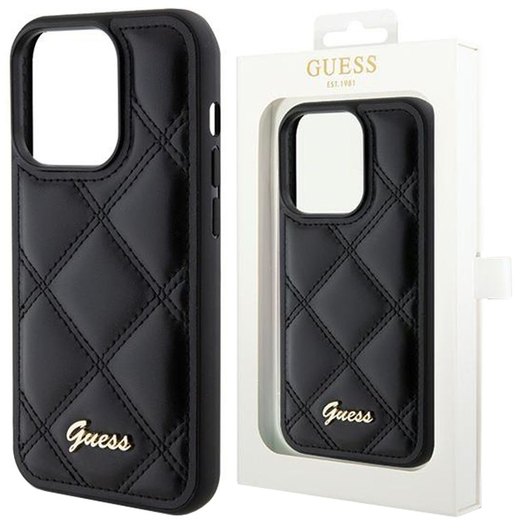 Guess prešívaný kryt s kovovým logom na iPhone 15 Pro Max Obrázok produktu 