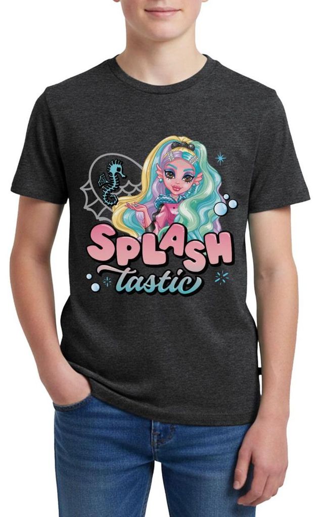 Spreadshirt Monster High Lagoona Blue Splashtastic Teenager Premium T-Shirt, 158/164 (12 Jahre), Anthrazit meliert