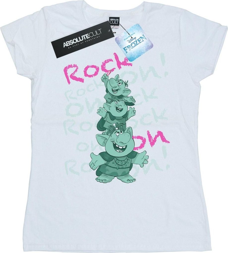 Disney - "Frozen Trolls Rock On" T-Shirt für Damen BI21975 (L) (Weiß)