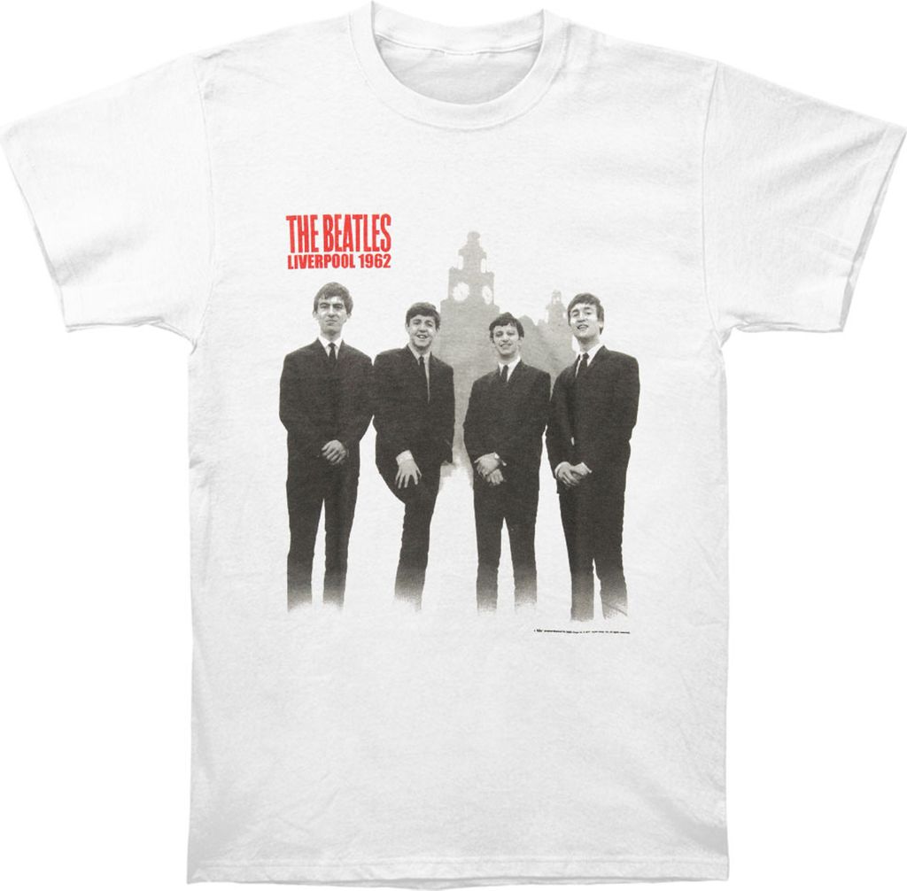 The Beatles - "In Liverpool" T-Shirt für Damen RO361 (S) (Weiß)