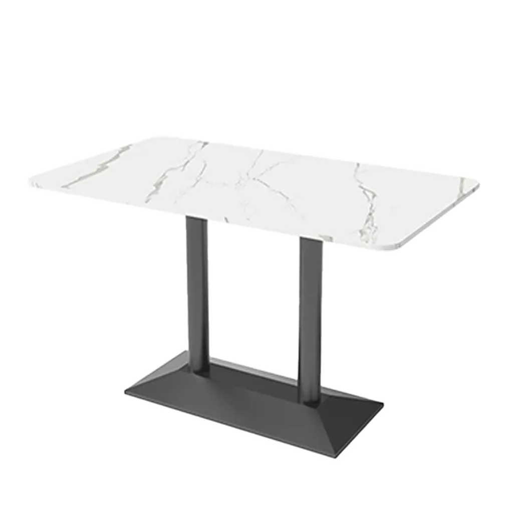 Table de salle à manger compacte pour petit appartement blanc et noir