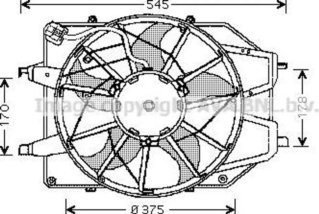Ventilateur Moteur Haute Performance AVA FD7509 - Fiabilité OE 1075135