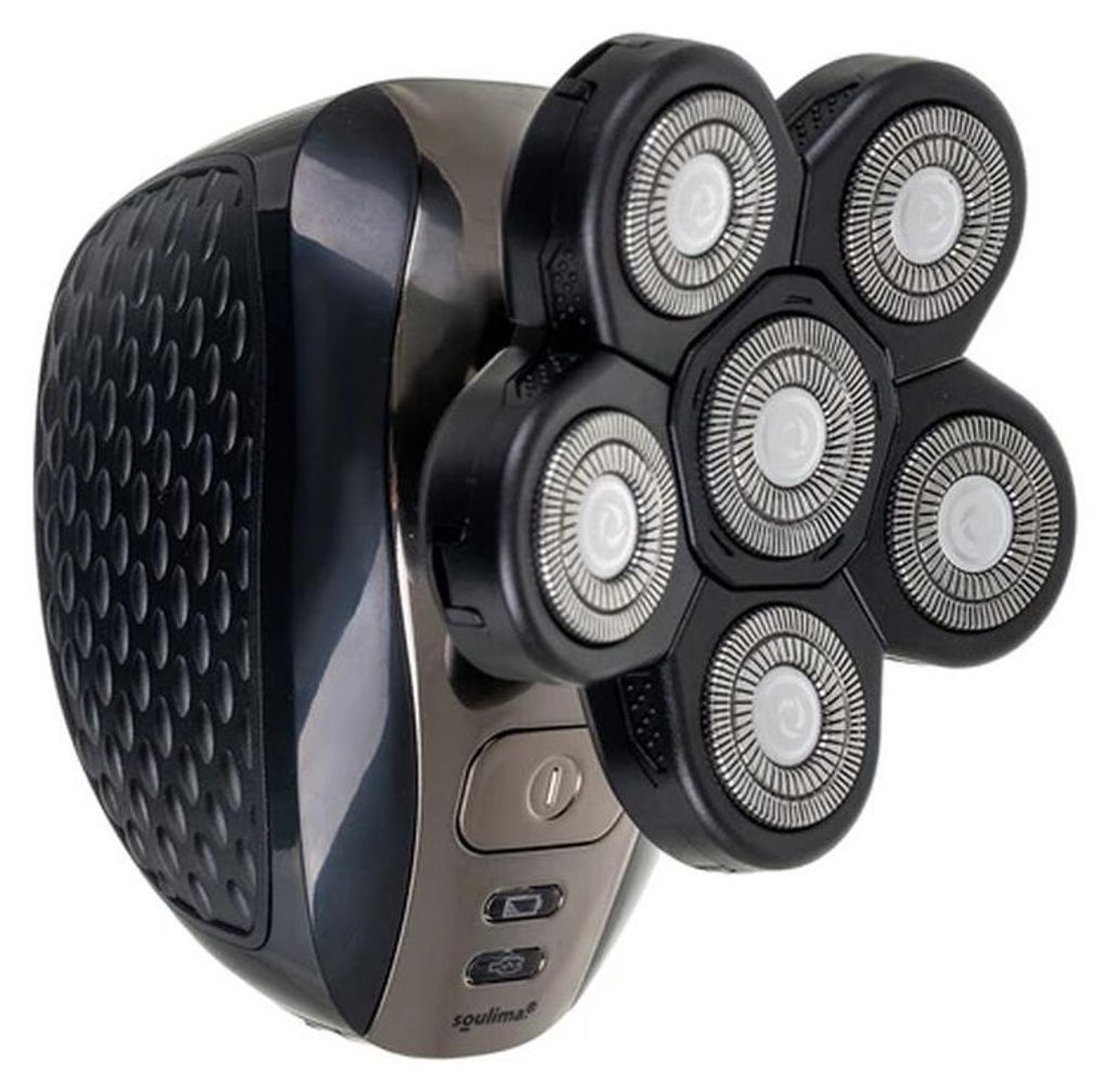 Soulima 26423 Rasoir et tondeuse rotatifs 7 en 1, noir Image du produit 