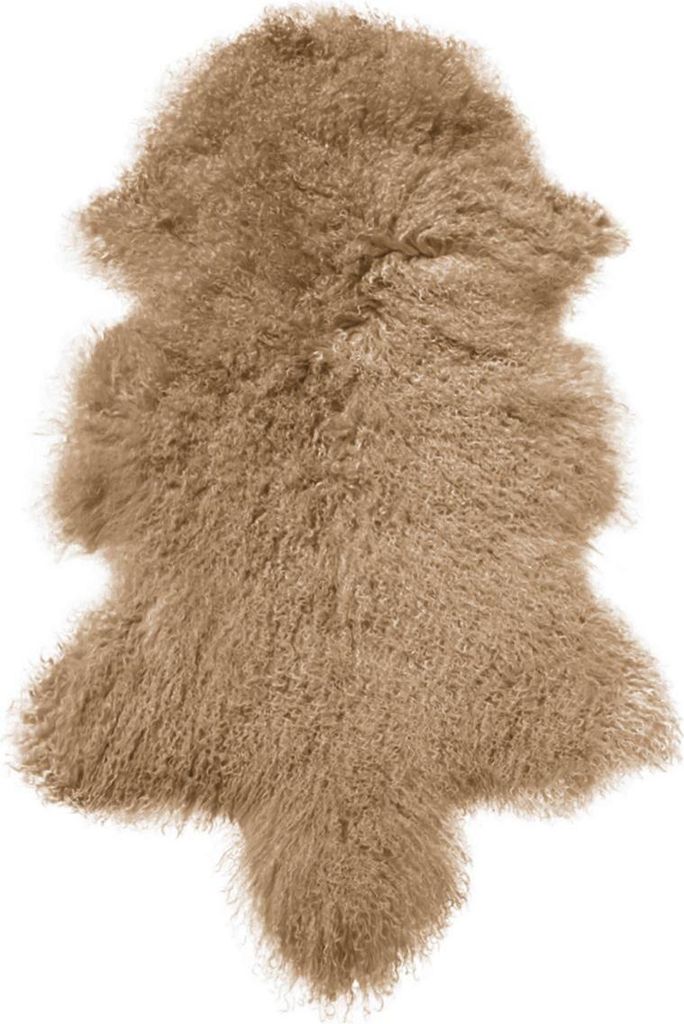 Lammfell Tibet - Farbe: Cappuccino | Größe: 90-100