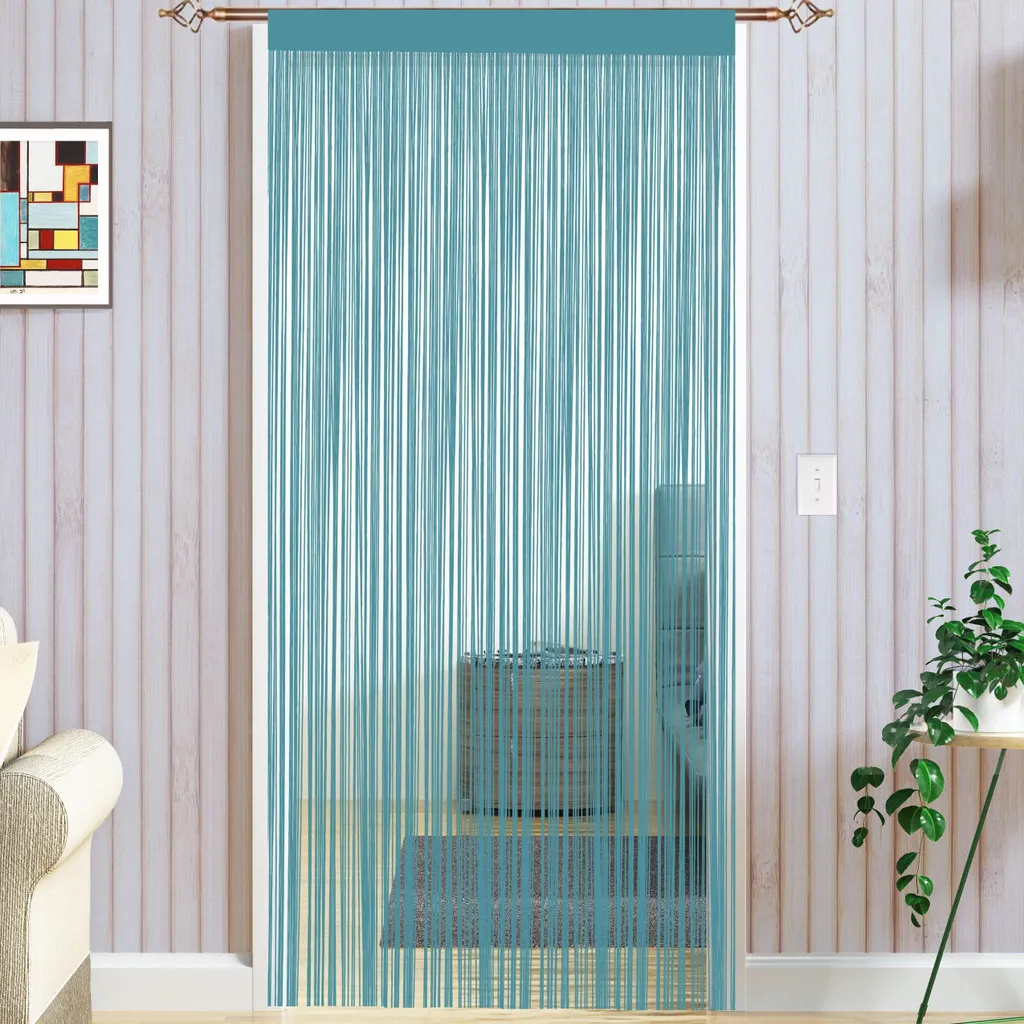 Moustiquaire de porte-fenêtre bleue 90x200 - Rideau de balcon idéal