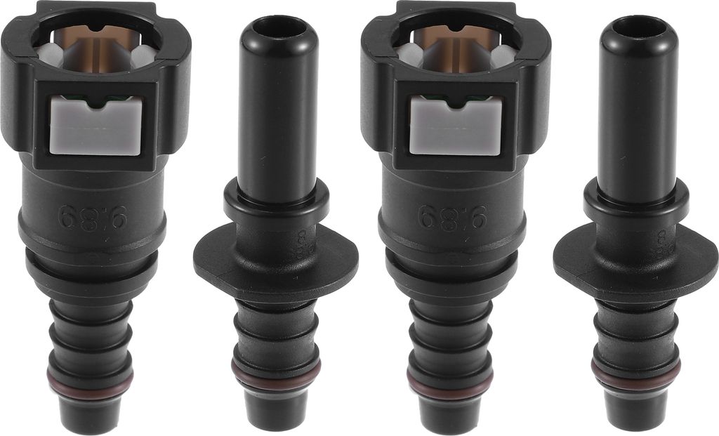 2er-Set 9,89 mm SAE auf 10,5 mm gerader Kraftstoffleitungsschlauch, Schnellverschluss-Anschluss, Trennschlauch