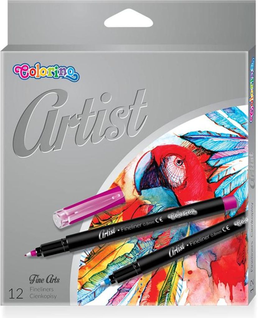 Artist Thinner Pens 12 Farben
