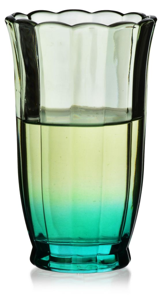 Trinkglas Glas Vini VINI 8,5x8,5x15 cm Grün 1 Stück