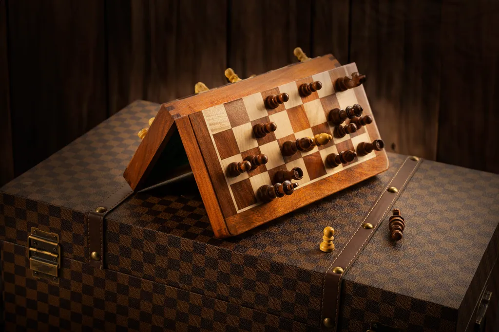 Échiquier Magnétique avec Échiquier Incrusté 25 cm - Jeu d'Échecs de Voyage